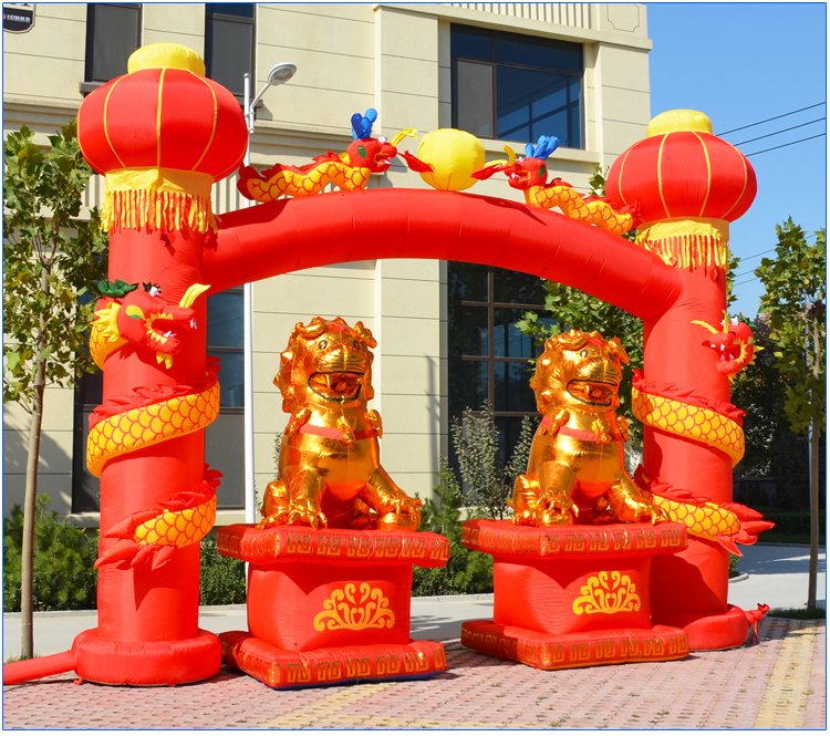 窄双龙戏珠立柱