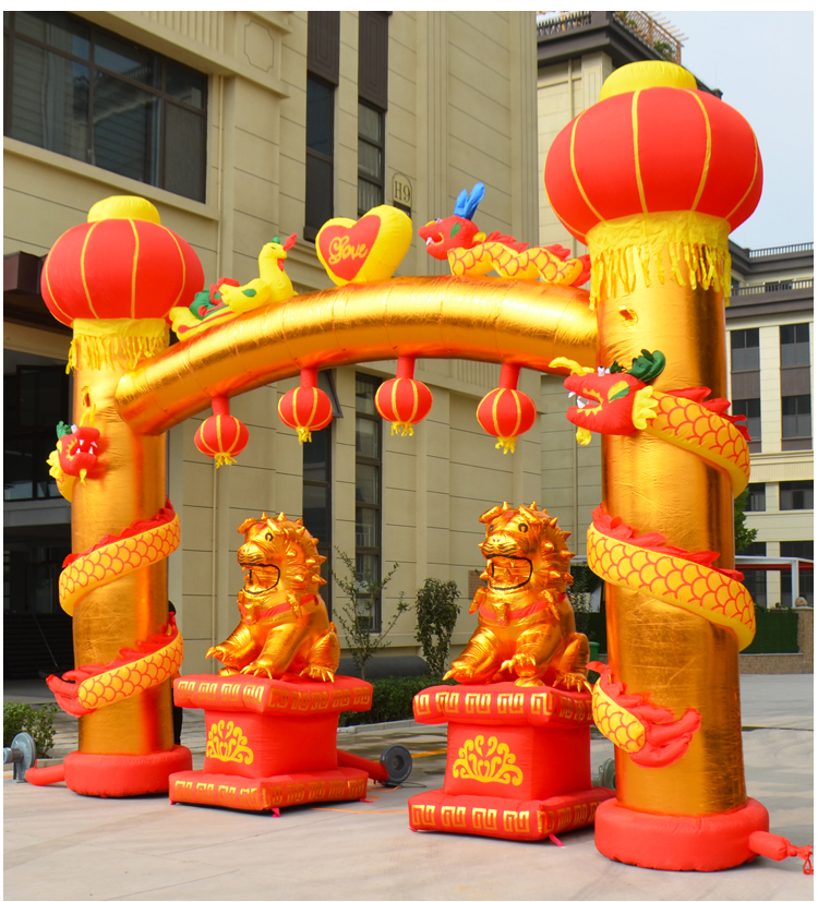 龙凤吉祥双立柱